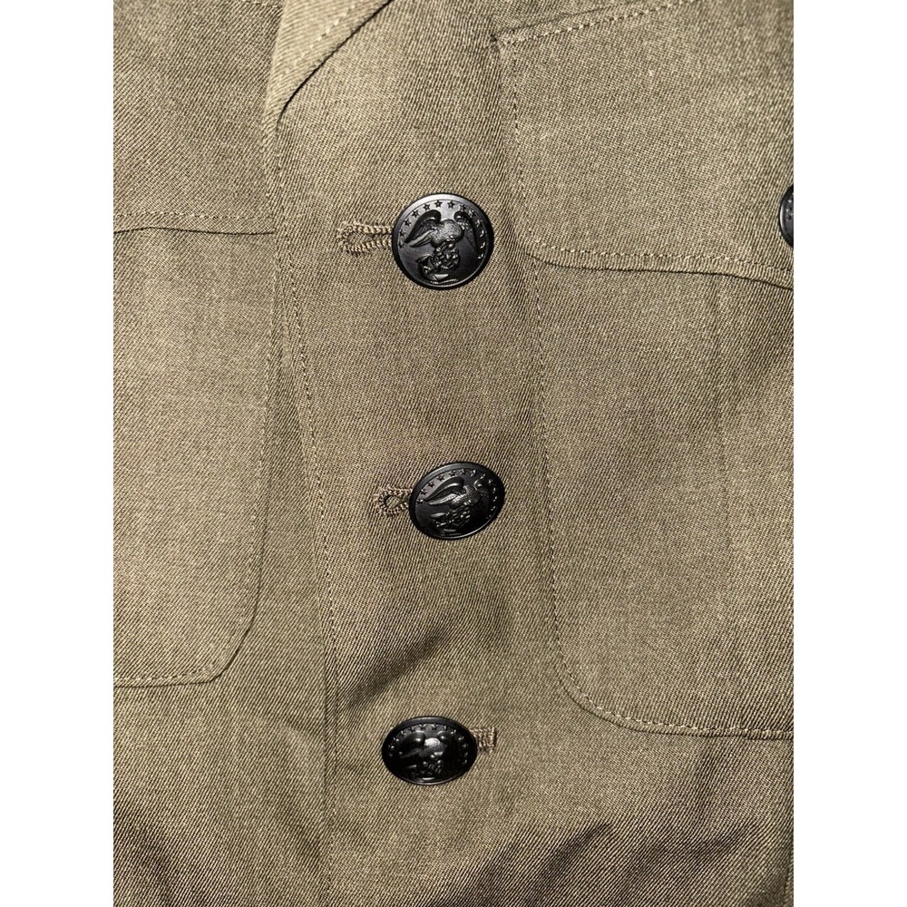 Vintage USMC Marine Corps Alpha Green Dress Uniform Coat Jacket PFC M - Picture 2 of 8